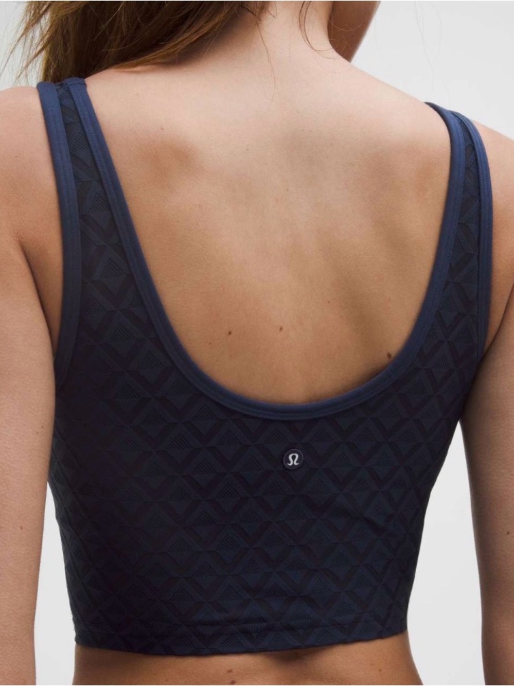 NWT Lululemon Textured Mesh Tennis Tank Top Sz XXS Tennis Prep All Over Print